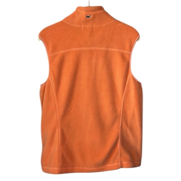 Vineyard Vines Orange Fleece Vest Size M - Picture 2 of 6